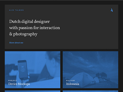 Working on a update for my personal site design interaction photography portfolio