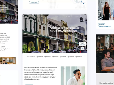 SBFConnect - Website Design business corporate design corporate identity global business landing page design ui ux website design