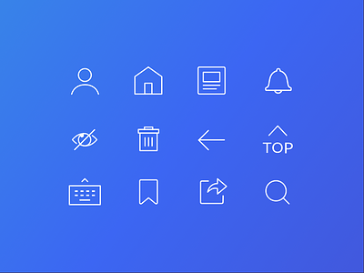 Icon Set for News app design graphic icon iconography iconset line lineicon