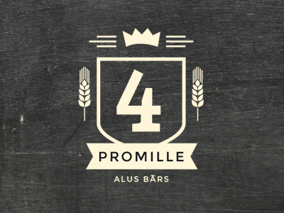 4 Promille Logo beer logo vector