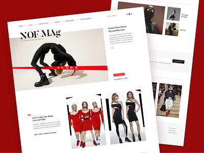 Fashion Magazine Website Design design hero page logo ui ux web design