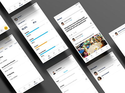 Engaging App for Parent & Teachers branding minimal mobile app mobile app design ui ux