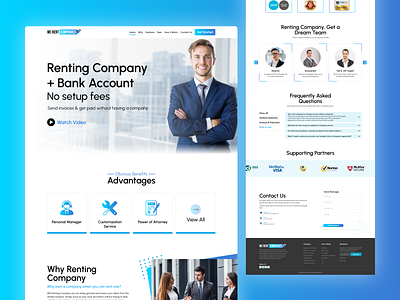 We Rent Companies - Home page design