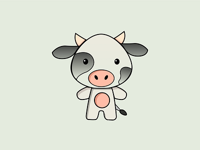 Delightful cow - Illustration