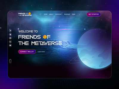 Friends of the Metaverse - website design