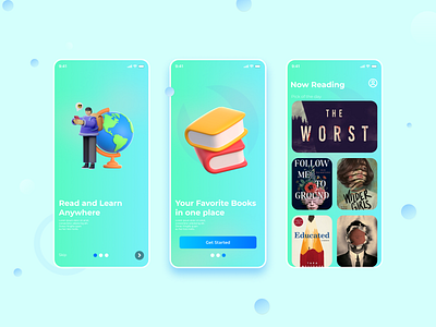 E-books - app UI/UX design