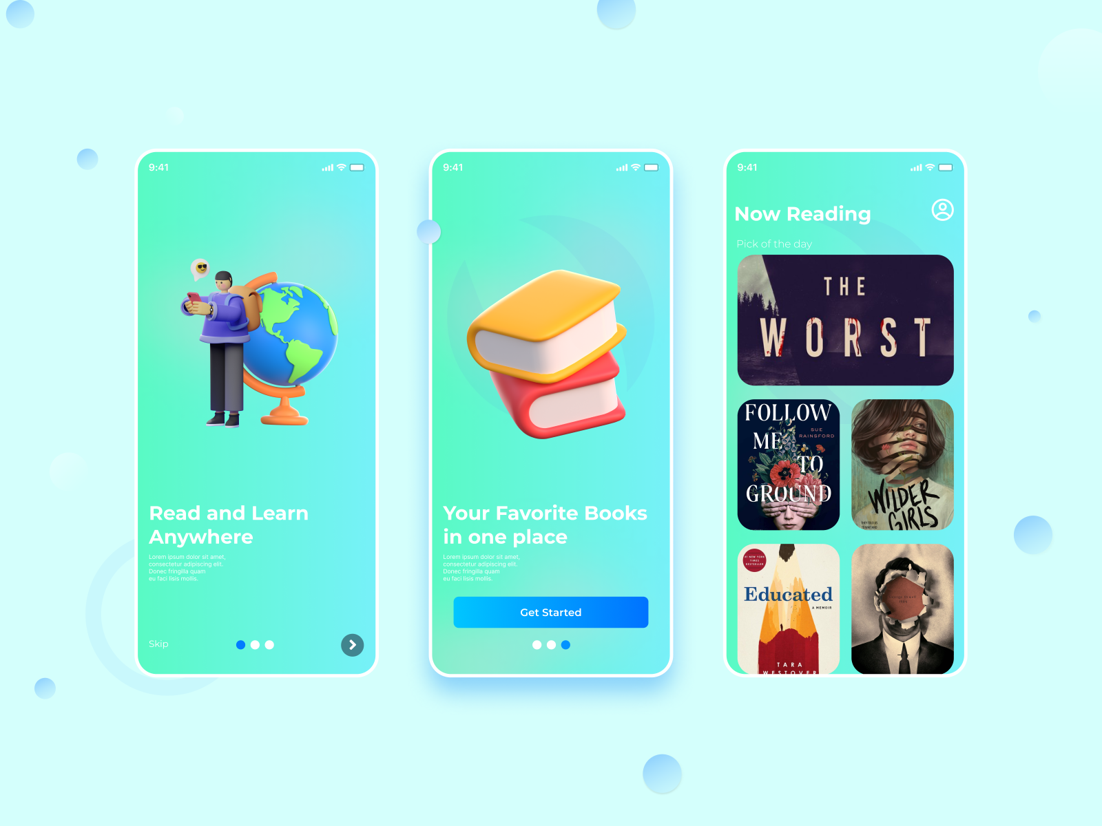 E-books - app UI/UX design by Sumit Sharma for radialcode on Dribbble