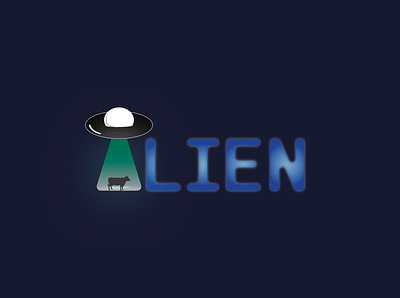 Alien design illustration logo typography vector