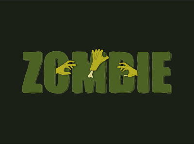 ZOMBIE design illustration logo typography vector