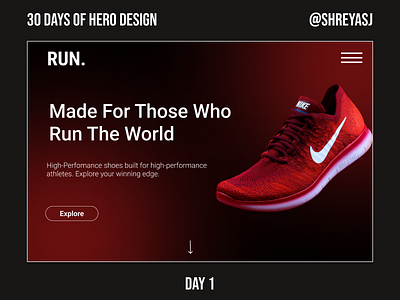 30 Days of Hero Section Design - Day 1 ui web design website