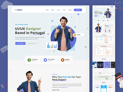 Freelancer Personal Portfolio Landing Page Concept