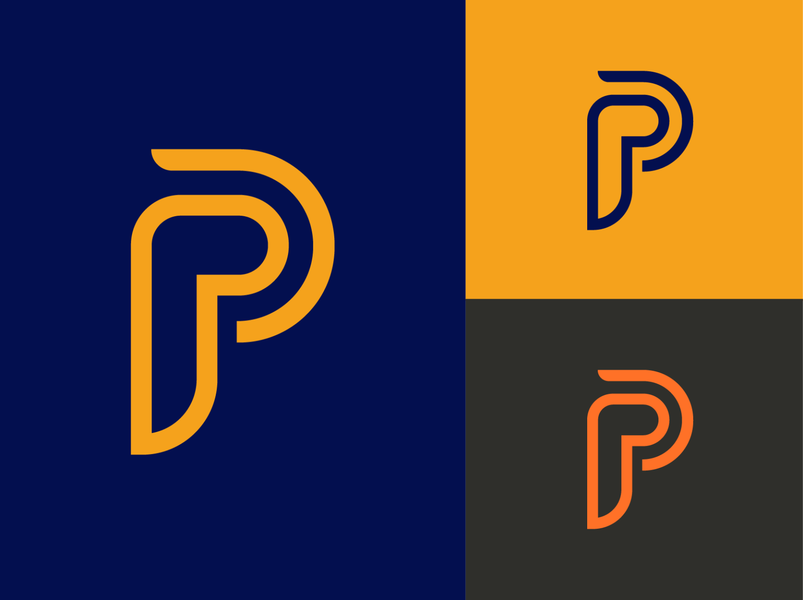 Alphabetical logo P. (for sale) by Nk Rafi on Dribbble