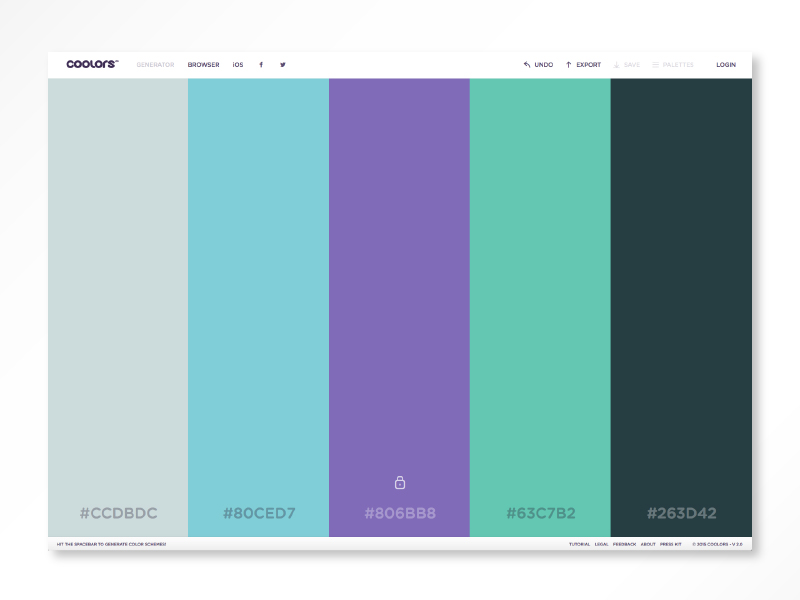 coolors.co by Mats-Peter Forss | Dribbble | Dribbble