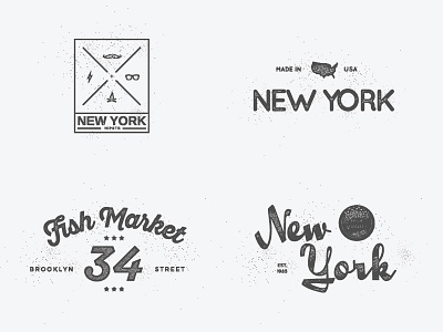 Vintage logo textures creative grunge hipster inspiration logo logos minimal retro rough texture vintage