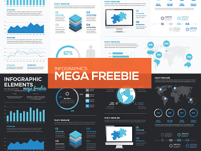 [FREEBIE] Mega Collection of Free Infographic Vector Elements download elements free freebie graphic illustrator info infographic infographics presentation template