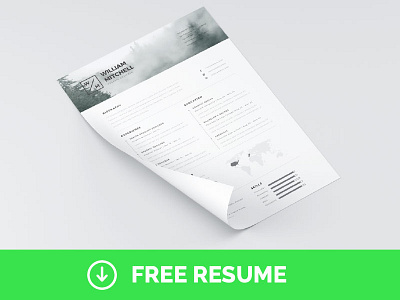Free Minimal & Clean Resume Template | PS & AI clean cv free freebie illustrator inspiration minimal photoshop psd resume template text