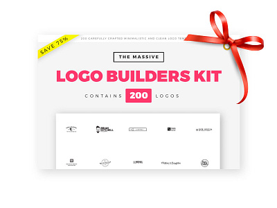 [Soon Available] The Massive Logo Builders Kit 200 badge creators inspiration kit logo logos minimal minimalistic modern simple clean vintage