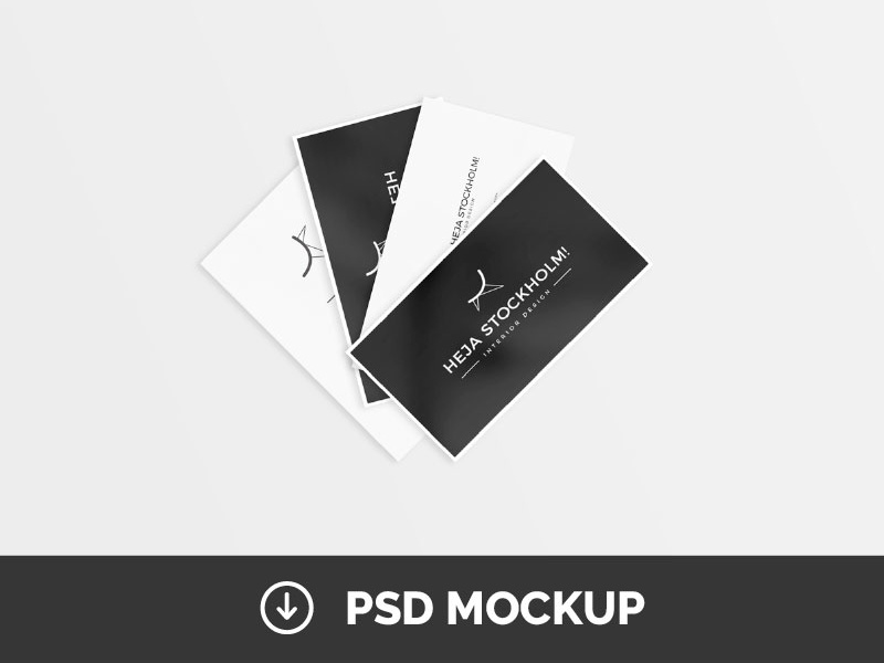 Download 8 Free Clean Business Card Mockups | PSD by Mats-Peter Forss on Dribbble