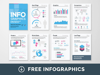 Free Infographic Brochure Template Cover Dribbble