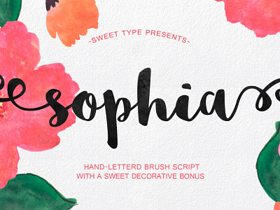 Free Handlettered Script Font Sophia brush creative font fonts free freebie hand lettering handmade inspiration lettering script typeface