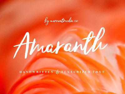 Amaranth - Handwritten and Texturized Font craft creative font fonts hand handwriting handwritten inspiration logo original typeface