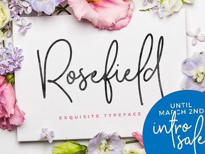 [NEW FONT | -25% Intro Sale] Rosefield Typeface craft creative font fonts hand handwriting handwritten inspiration logo original typeface
