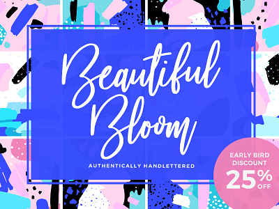 [-25% Intro] Beautiful Bloom Typeface craft creative font fonts hand handwriting handwritten inspiration logo original typeface