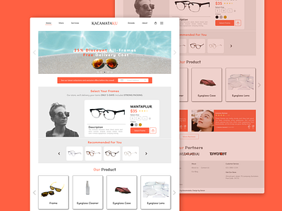 KACAMATAKU - Eyewear Store Home Page branding design eyewear glasses graphic design logo ui web