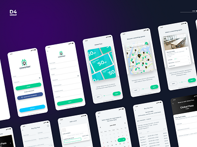 Coworkign Mobile App design illustration logo mobile app mobile ui ui design uidesign ux design uxdesign uxui