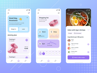 Diet app 3d animation branding design graphic design illustration logo mobile app mobile ui motion graphics ui ui design uidesign ux design uxdesign uxui