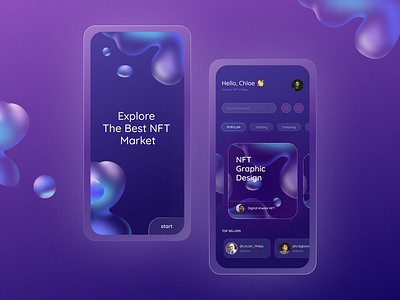 NFT Market 3d animation branding design graphic design illustration logo mobile app mobile ui motion graphics ui ui design uidesign ux design uxdesign uxui