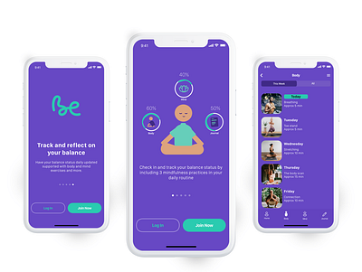 Mindfulness App | Be Balanced body ios mind mindfulness ui ux