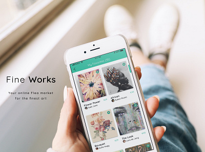 Fine works - Online Flea Market for the finest art arts classified flea market mobile ui