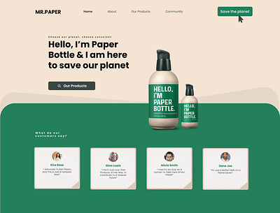 Mr.Paper Planet Saver eco green paper planet sustainability ui webshop