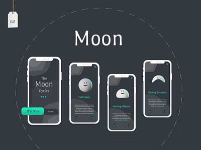 UI Design | MOON app 3d dark ui figma moon neumorphism
