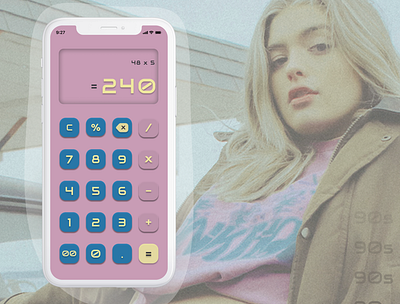 #DailyUI Calculator | 90's 90s calculator calculator ui dailyui 004 figma simple