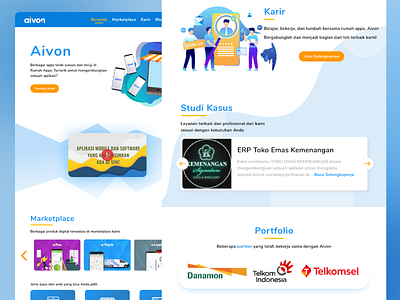 Redesign Landing Page Website - AIVON company profile landing page ui ui design ui designer uiux uiux designer uiuxdesign web design