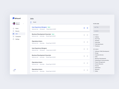 Befound - Job listing