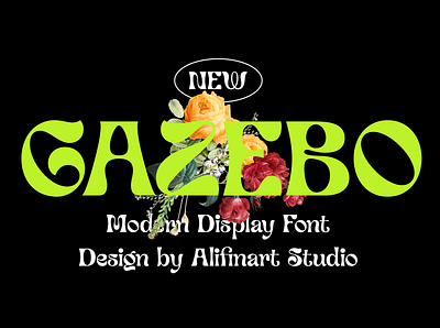 Guyon Gazebo Display Font 60s 70s branding display font free font logo modern display font retro reverse contras vintage