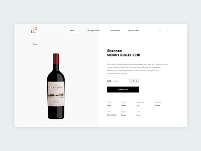 Wine store - product page clean ecommerce payment product page ui ux web design wine