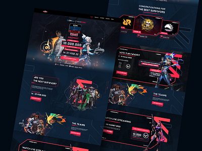 UI Esports Event Website branding design design website esports event game graphic design sports ui uiux user experience user interface ux website