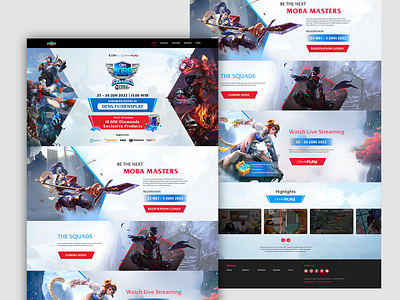 eSports Event Mobile Game Website branding design esports game graphic graphic design mlbb mobile mobile game sports game sports mobile ui uiux user interface ux