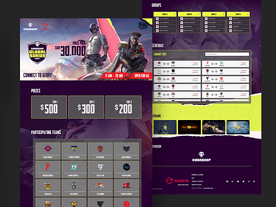 Website Interface eSports Game Event branding design espors game graphic design interface sports ui uiux user experience user interface ux website