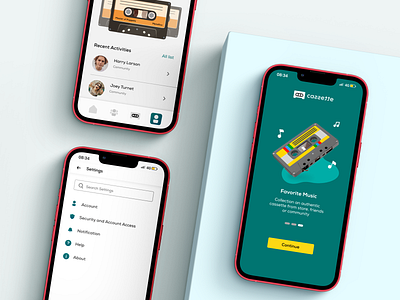 User Interface Design Music Retro Community app application branding design design product graphic design interface mobile music product ui uiux user experience user interface ux