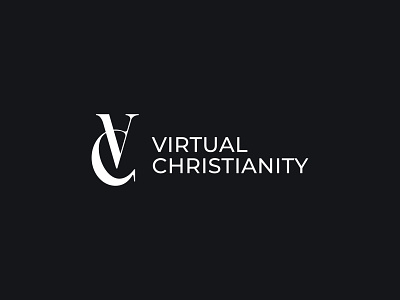 Virtual Christianity Logo branding design letter logo typogaphy vector