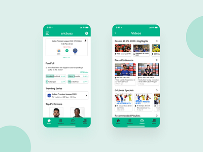 Cricbuzz App Redesign - Light Mode app design cricket debut inspiration mobile app mobile design mobile trends mobile ui mobile uiux