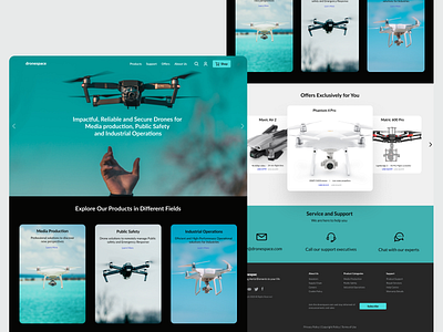 Drone Website Landing Page drone inspiration ui uxui uxui webdesign landingpage webdesign website website concept website design