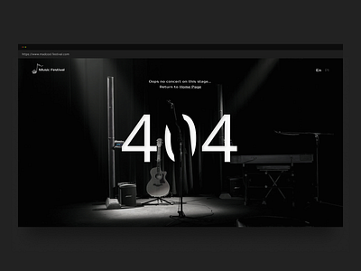 404 Page - Music Festival