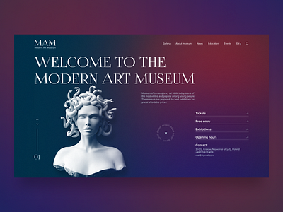 Museum - Home page concept UI