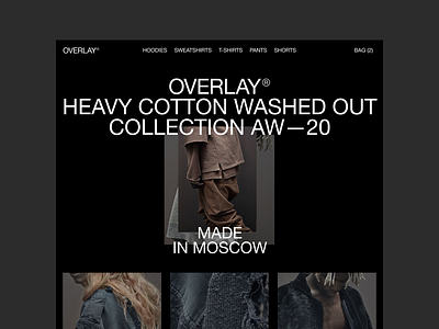 Overlay branding clean clothes fashion minimal ui ux webdesign